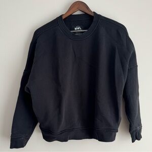 Madewell Women's Black Crew Neck Sweatshirt